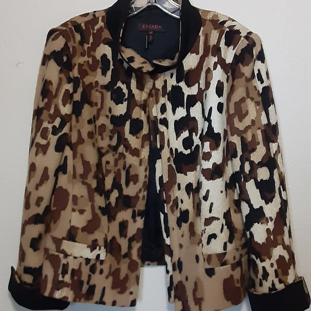 SOLD Vintage Leopard Print Escada Jacket